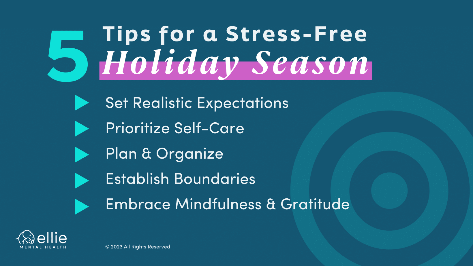 An infographic for 5 Tips For A Stress-Free Holiday
