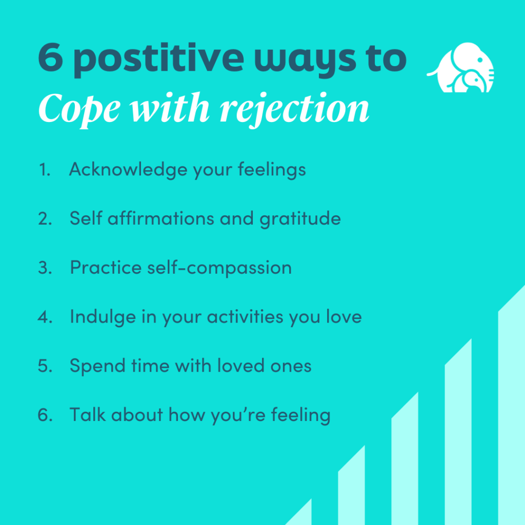 An infographic for 6 Positive Ways to Cope with Rejection