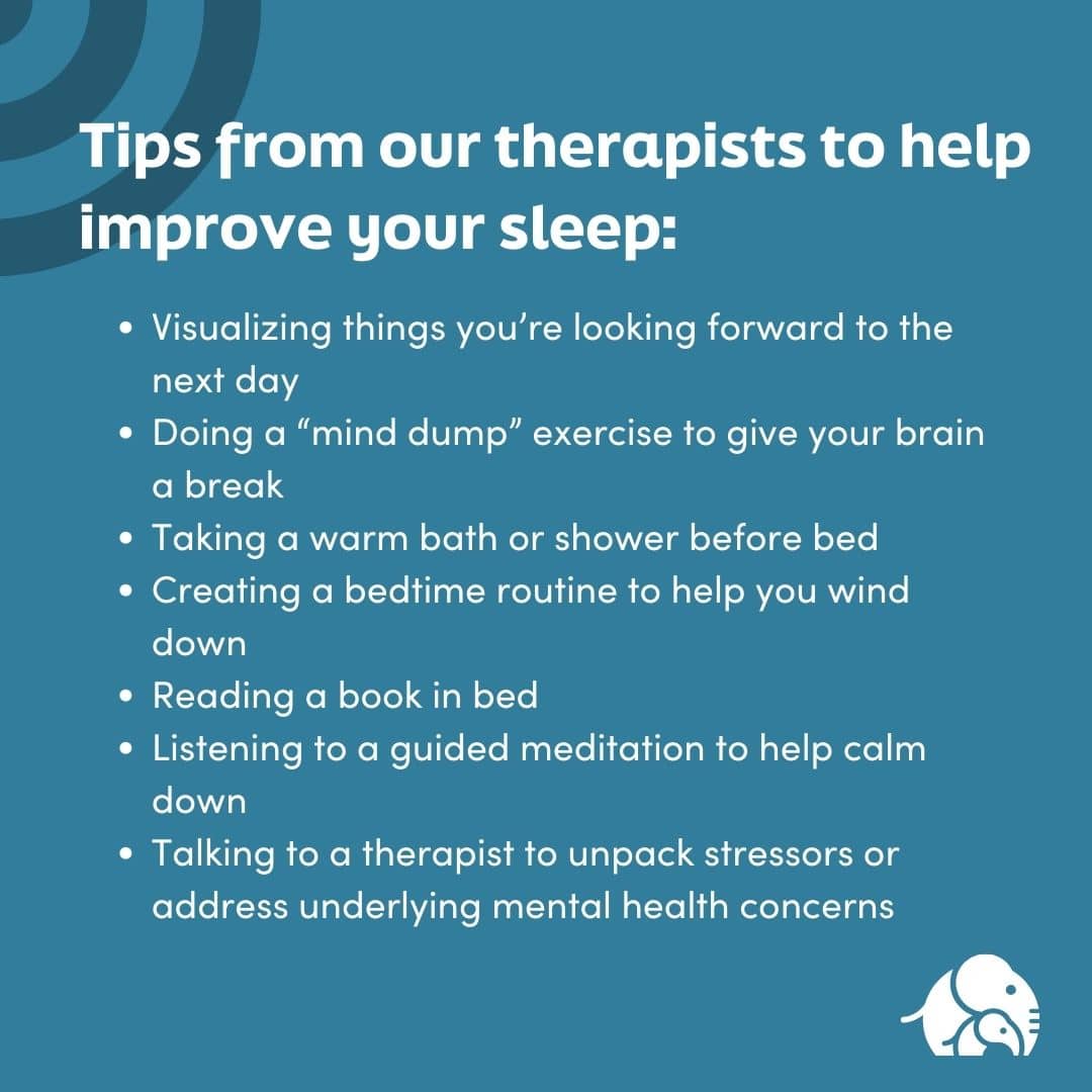 Sleep and mental health infographic