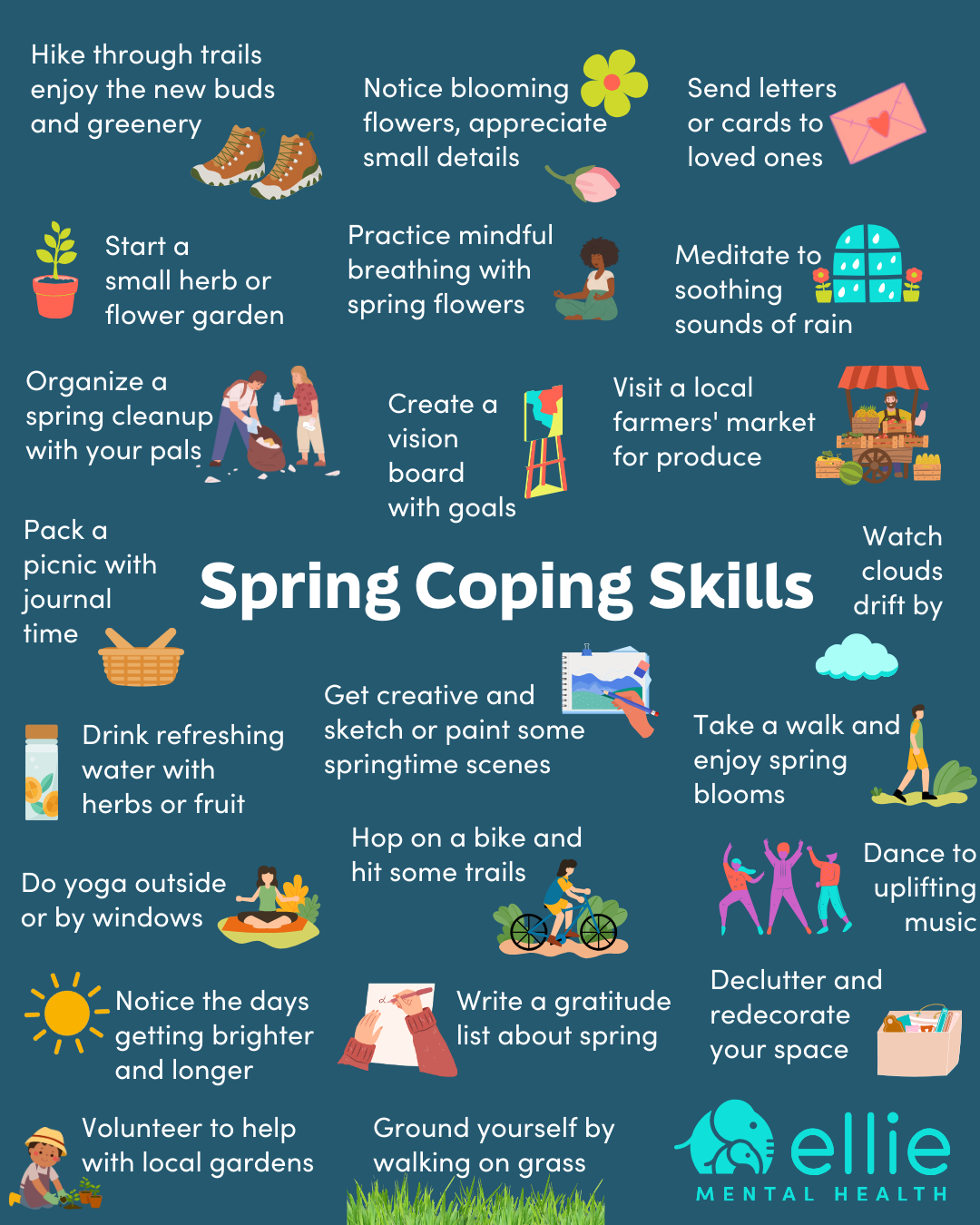 Seasonal coping skills blog infographic